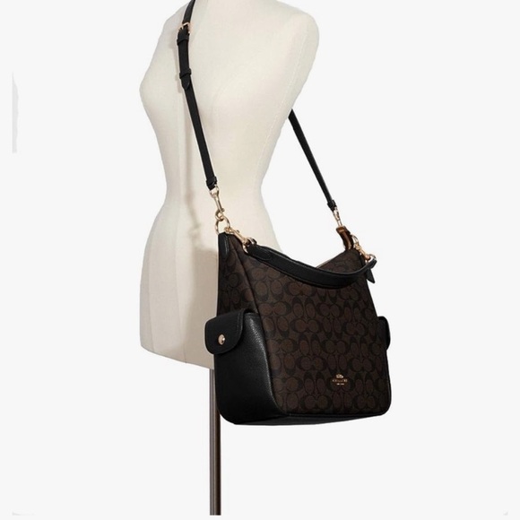 NWT $478 Coach NWT Pennie Shoulder/Crossbody Bag in Signature Canvas - Picture 2 of 14